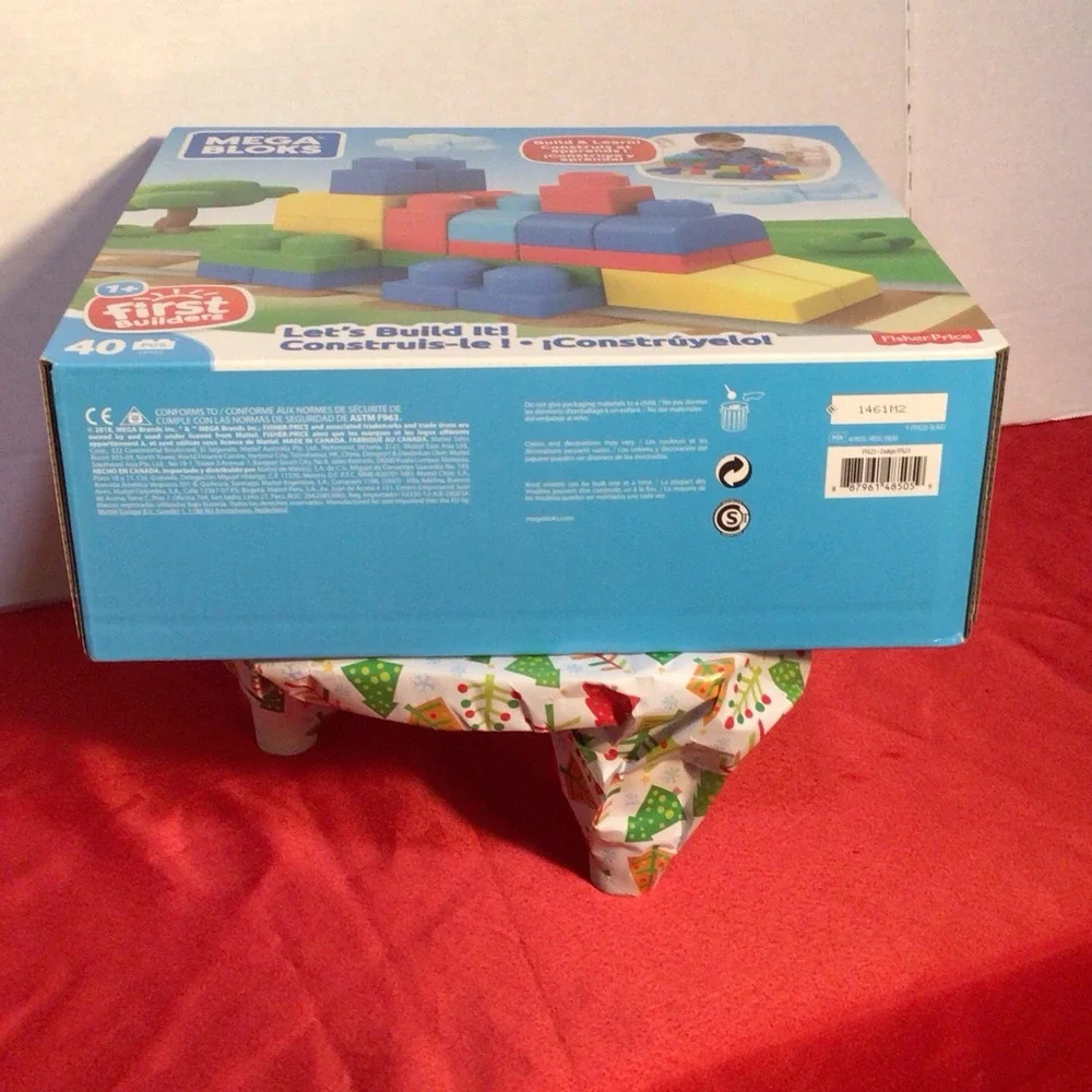 Mega Bloks 40 Pcs Let's Build It! Building Blocks Set Fisher Price Ages 1+ First